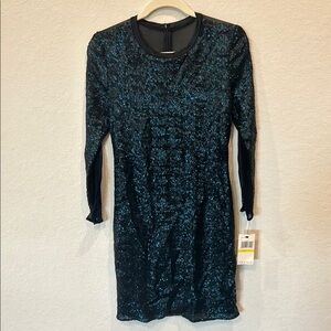 Elegant Black and Blue Women's Dress